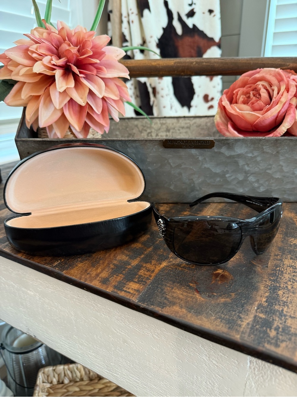 Roberto Cavalli Glossy Black Sunglasses